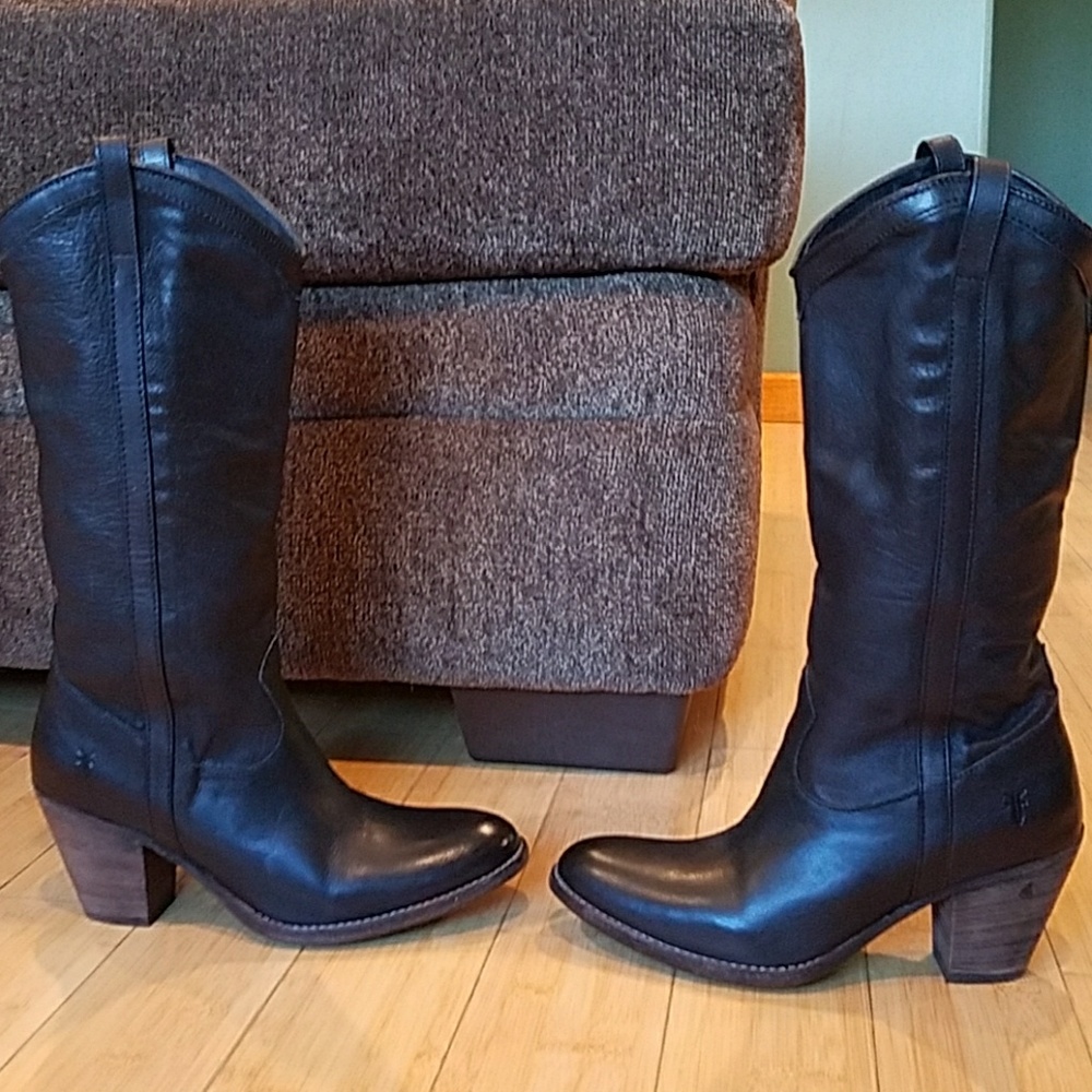 Frye boots with heel